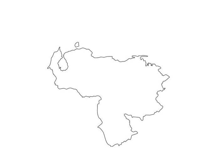 Imagen de esquema de mapa de Venezuela gratis