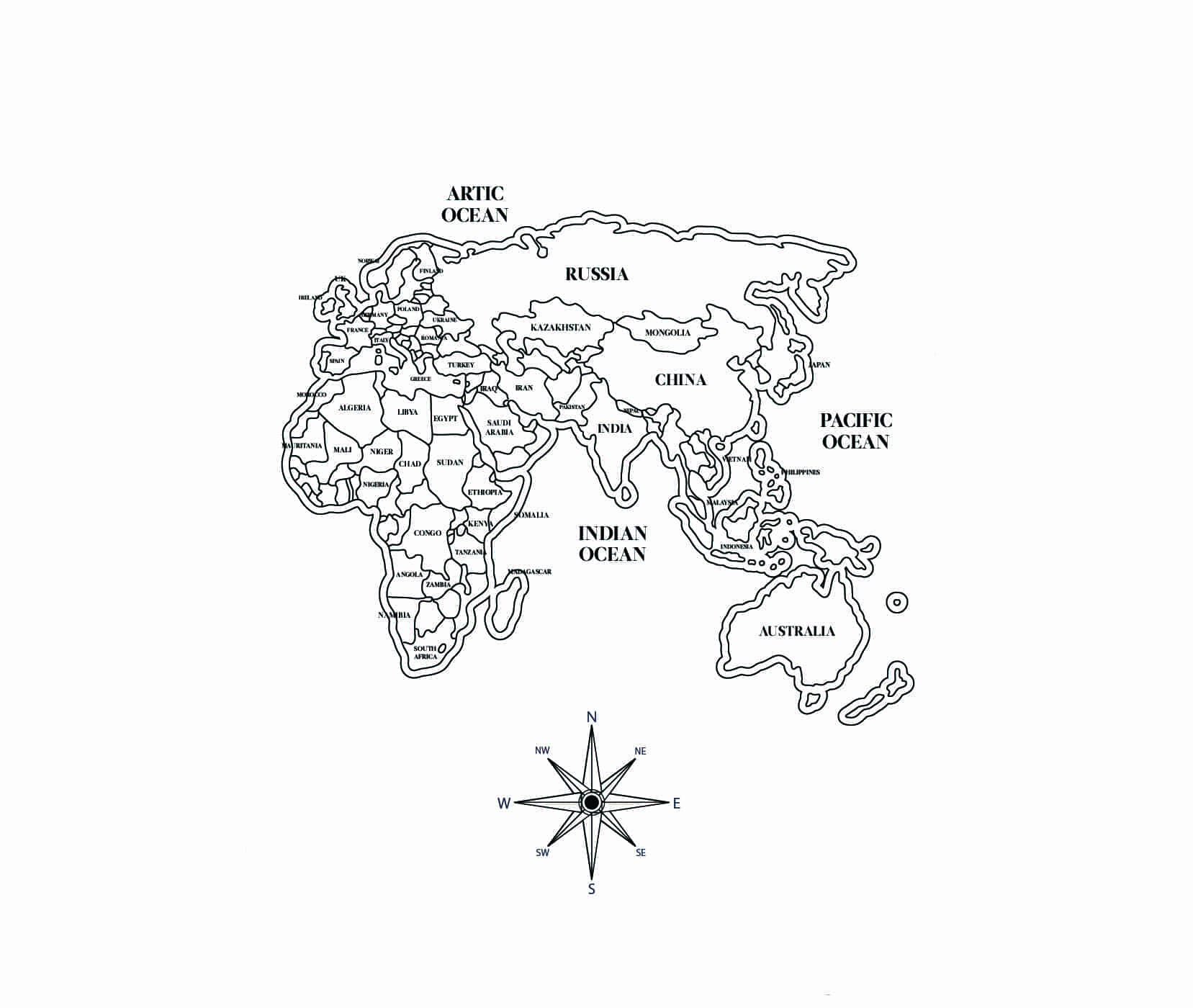 Imagen del mapa del mundo