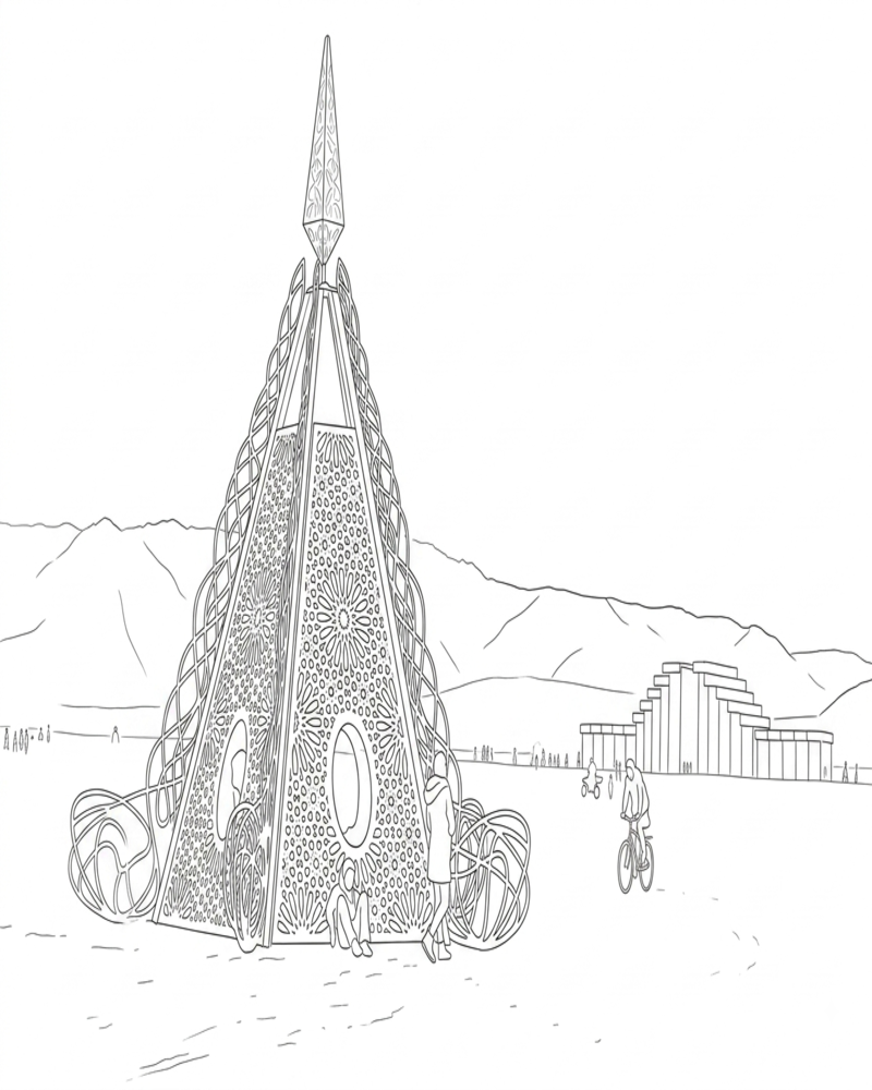 Instalación Artística Del Desierto Burning Man