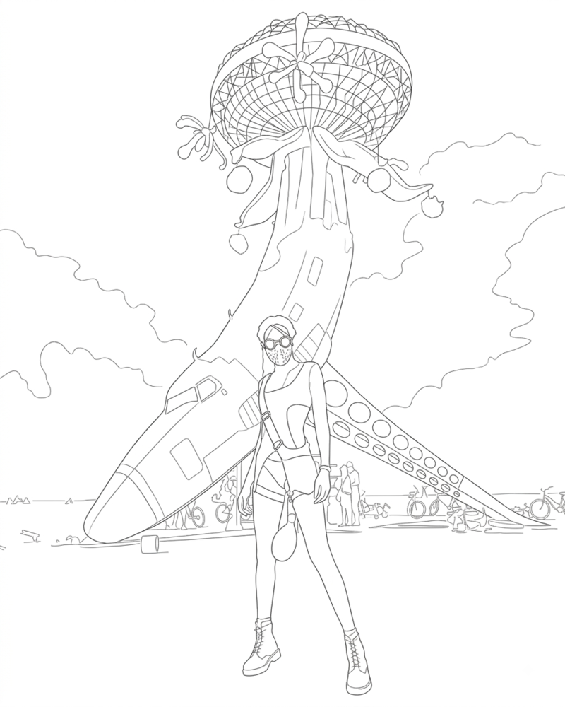 Instalación Artística Futurista Burning Man