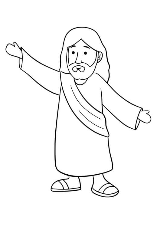  Jesús de Dibujos Animados para colorear, imprimir e dibujar –ColoringOnly.Com