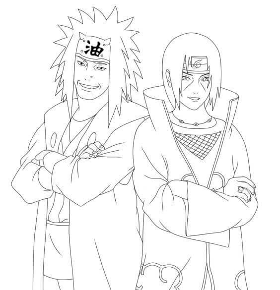 Jiraiya y Itachi