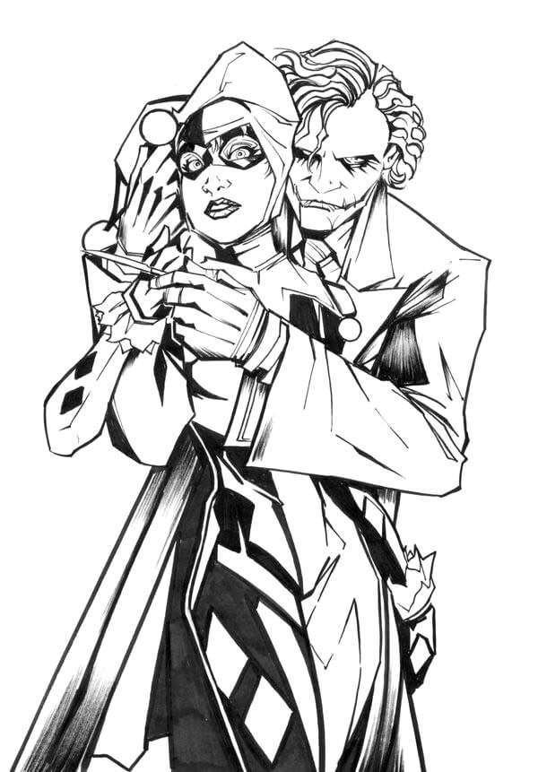 Joker Abrazando a Harley Quinn