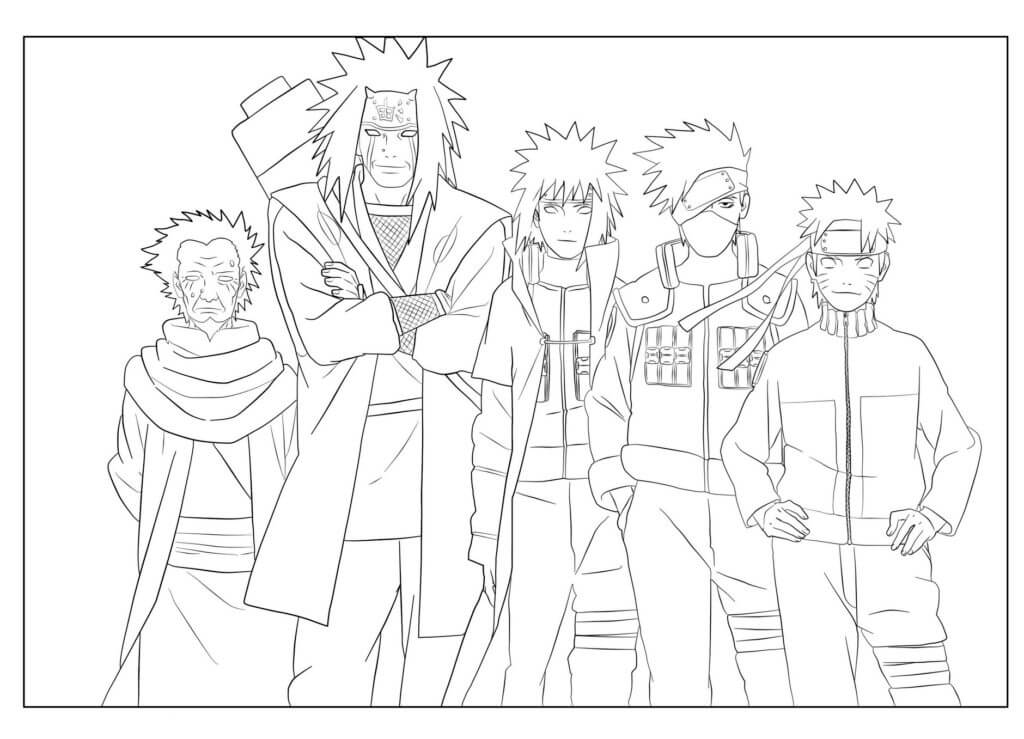 Kakashi y Cuatro de Naruto