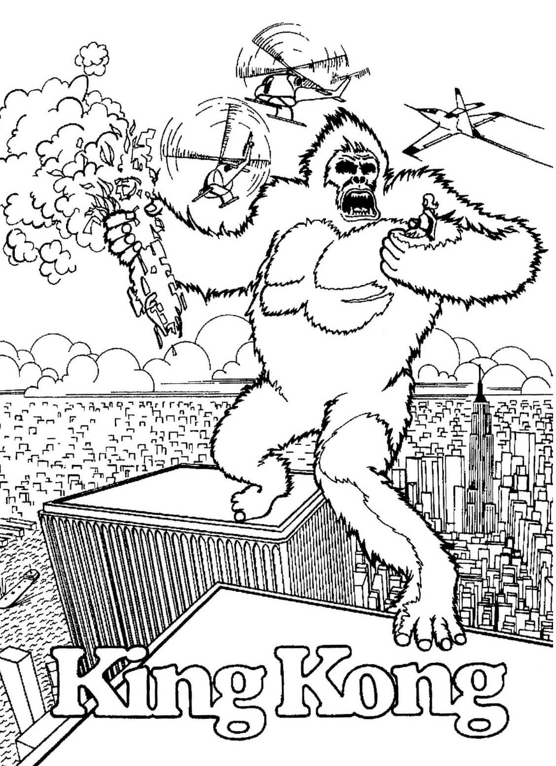 Dibujos de King Kong para colorear e imprimir– 