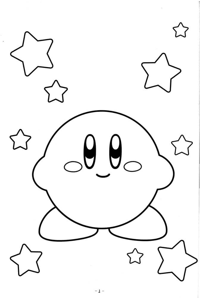 Kirby Sonriente con Estrellas