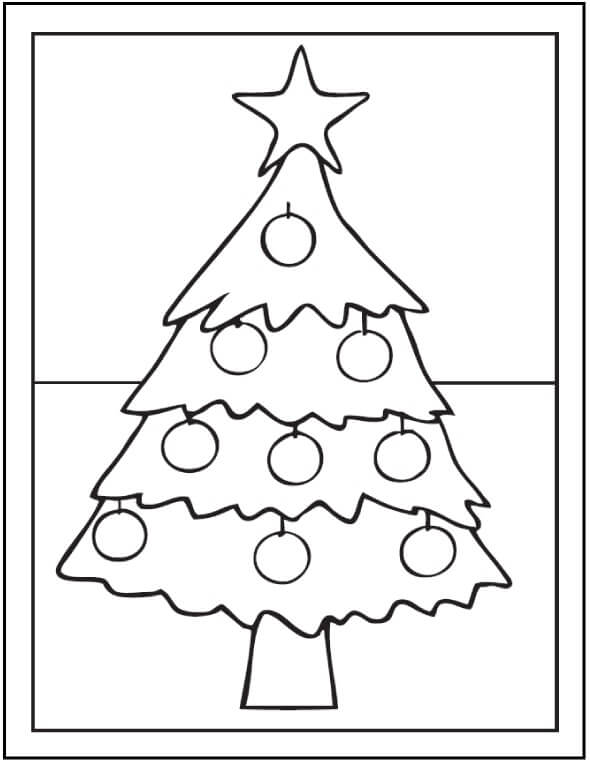 fondo Dinámica Cliente La Estrella en el Árbol de Navidad para colorear, imprimir e dibujar  –ColoringOnly.Com