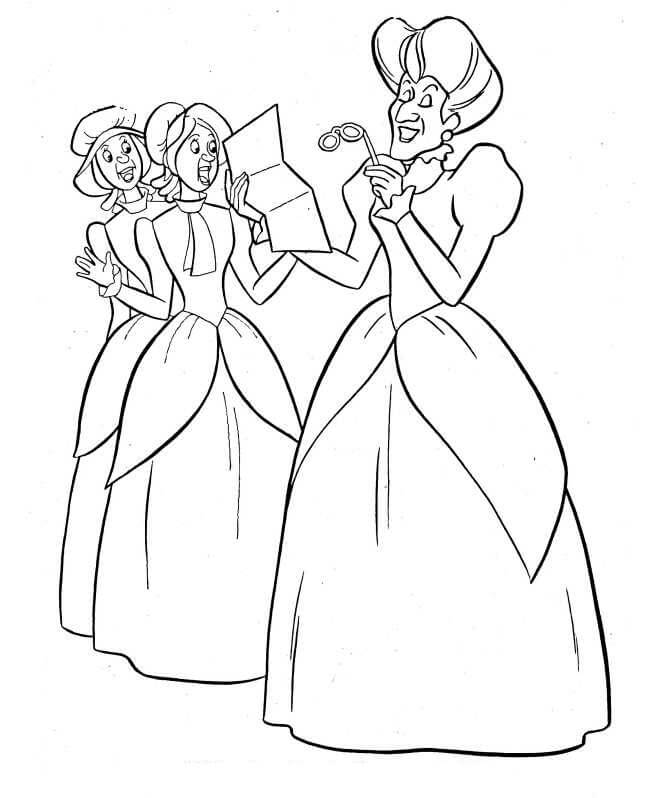 Lady Tremaine y dos Personajes de Cenicienta