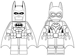 Lego Batgirl y Batman para colorear, imprimir e dibujar –