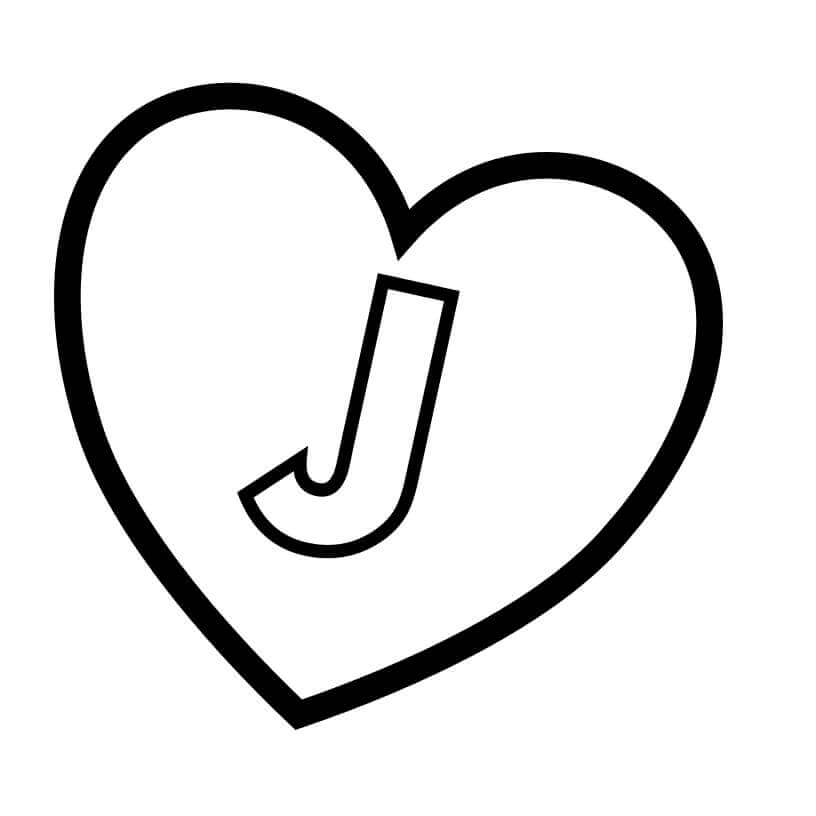 Letra J En Corazón
