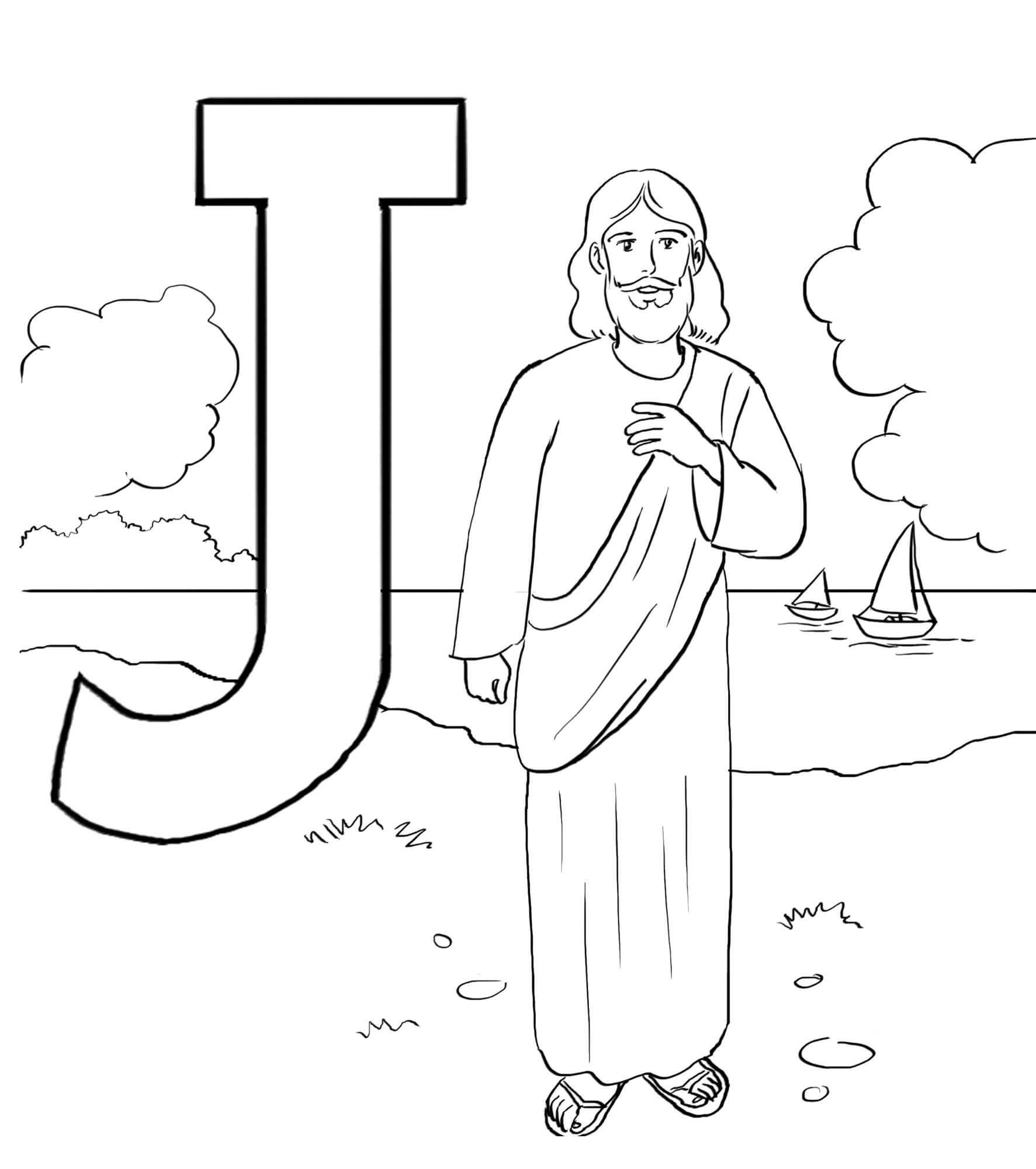 Letra J con Jesús