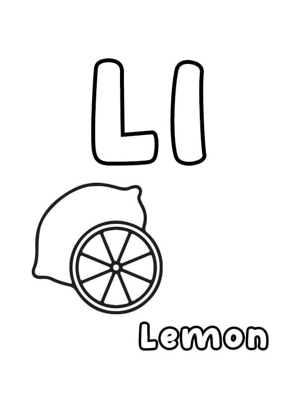 Letra L y Limón