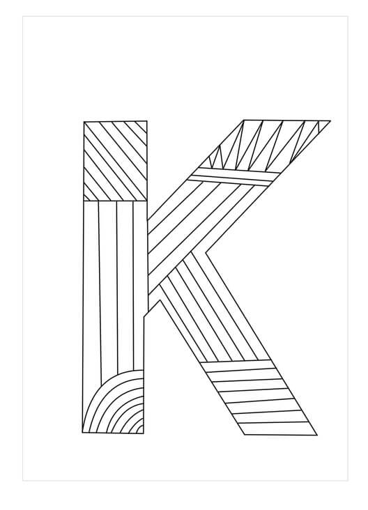 Letra Zentangle K