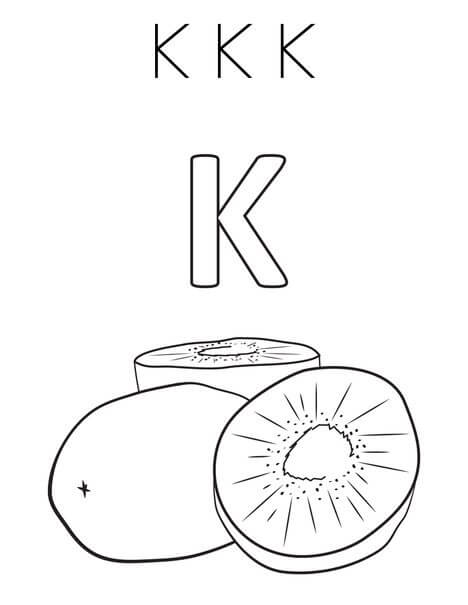Letra básica K y Kiwi