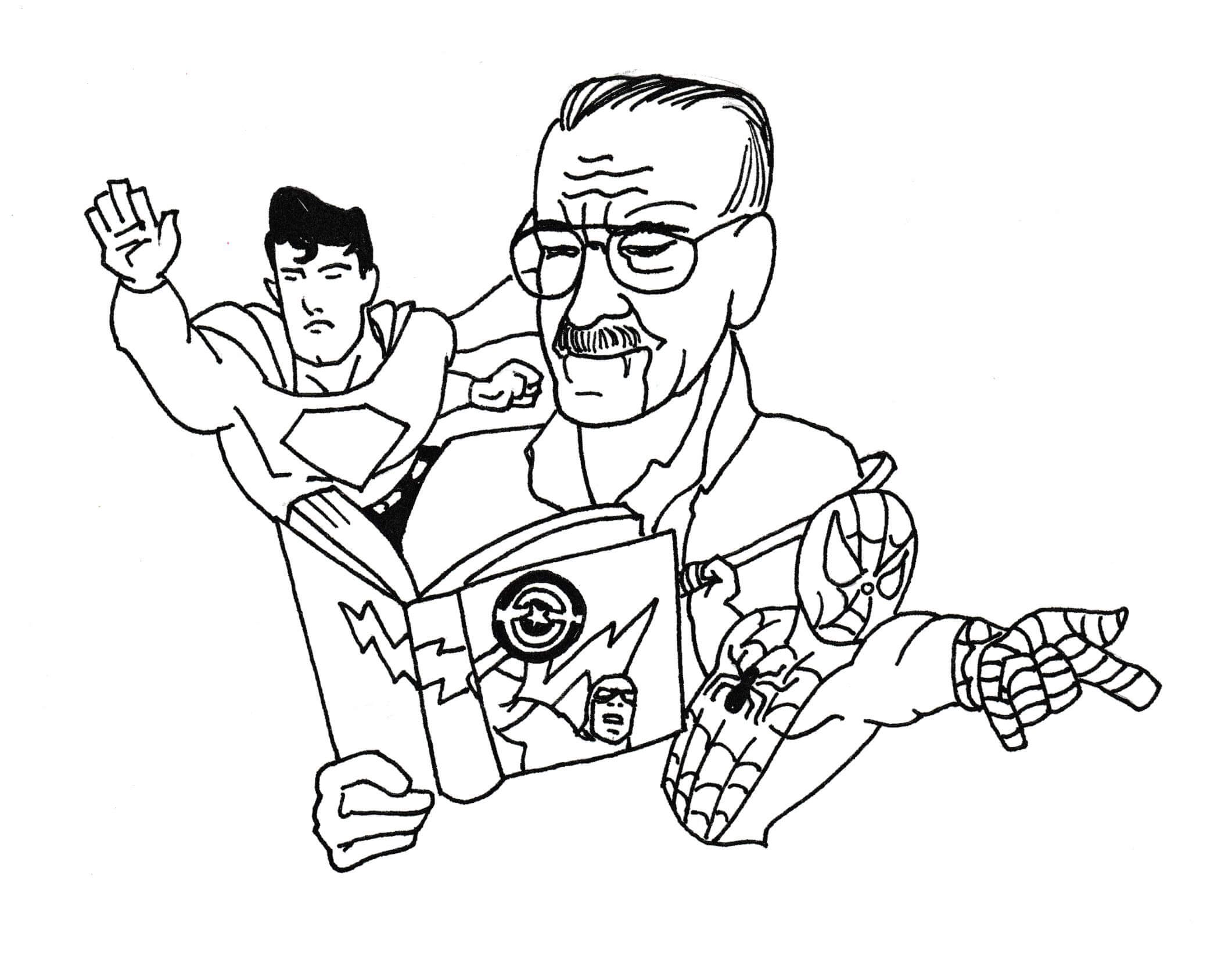 Libro de lectura de Stan Lee y Superman