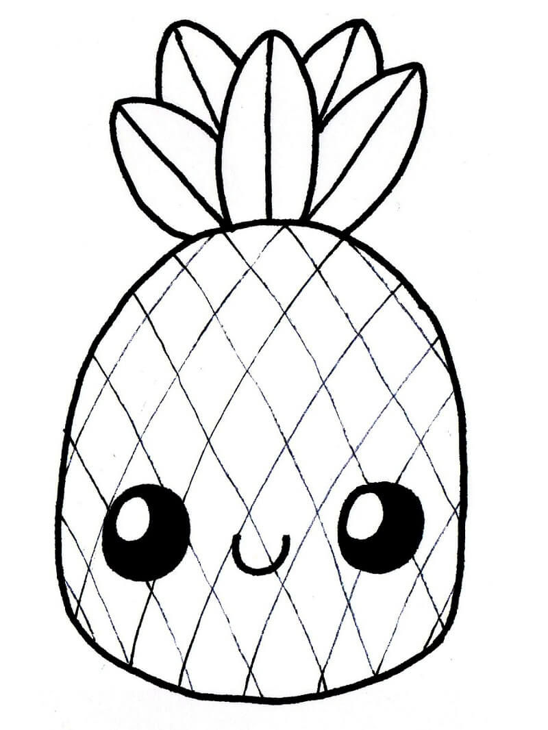 Dibujos de Piña para colorear e imprimir– ColoringOnly.Com