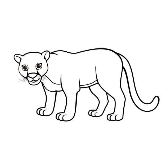 Eh Árbol educador Lindo Puma para colorear, imprimir e dibujar –ColoringOnly.Com