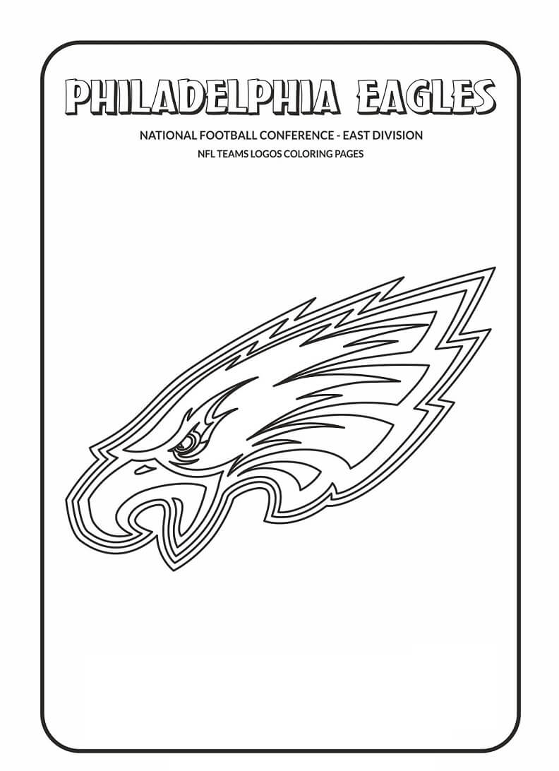 Logotipo Pequeño de las Águilas de Filadelfia para colorear, imprimir e  dibujar –