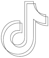 Logotipo Tiktok para colorear, imprimir e dibujar –ColoringOnly.Com