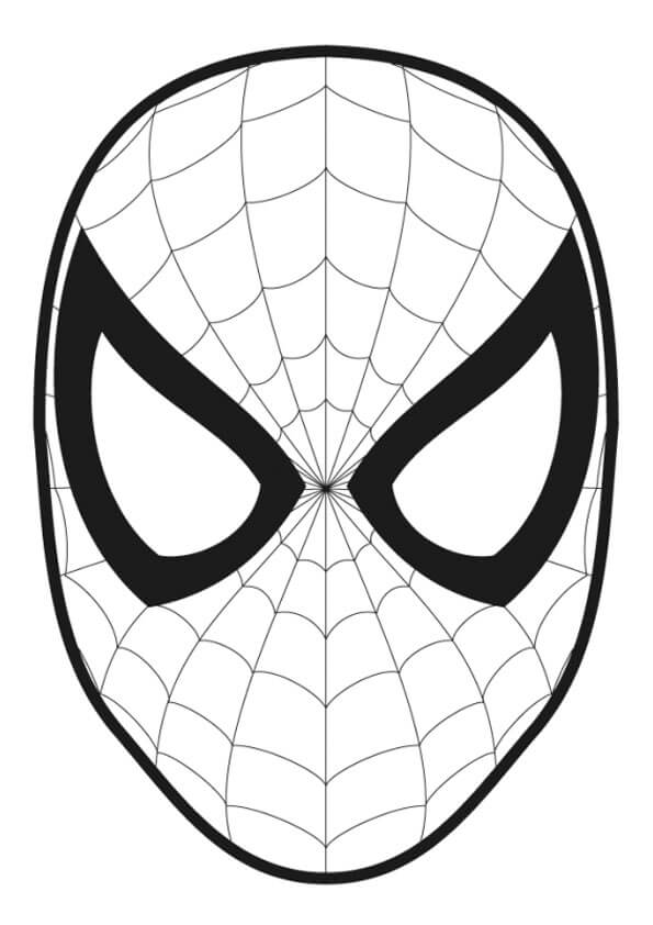 condón Cayo Gimnasia Máscara Básica de Hombre Araña para colorear, imprimir e dibujar  –ColoringOnly.Com