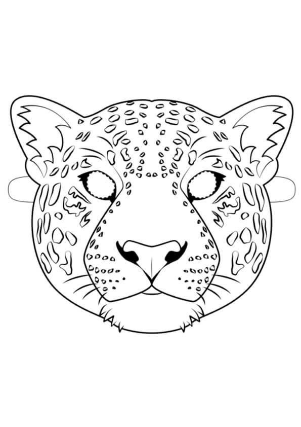 Máscara de Jaguar para colorear, imprimir e dibujar –ColoringOnly.Com