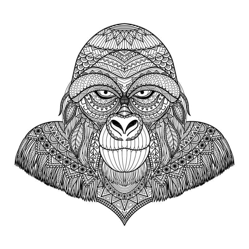 Mandala Cara Gorila