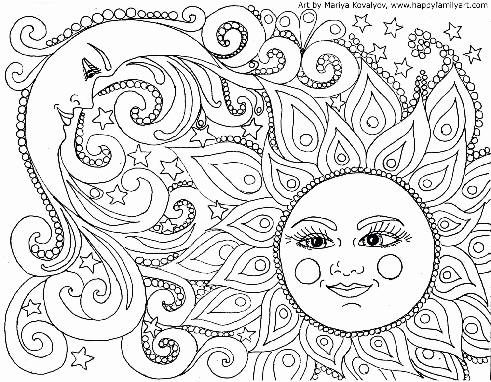 Mandala Sol Y Luna Sonriendo