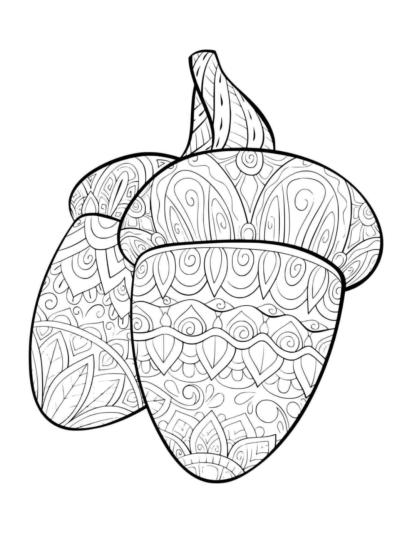 Mandala De Bellota Para Colorear Imprimir E Dibujar ColoringOnly Com