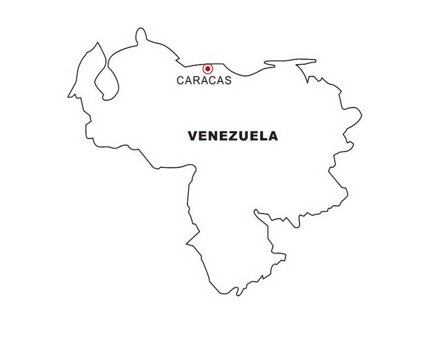 Mapa Imprimible de Venezuela HD
