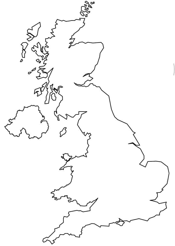Mapa de Contorno del Reino Unido