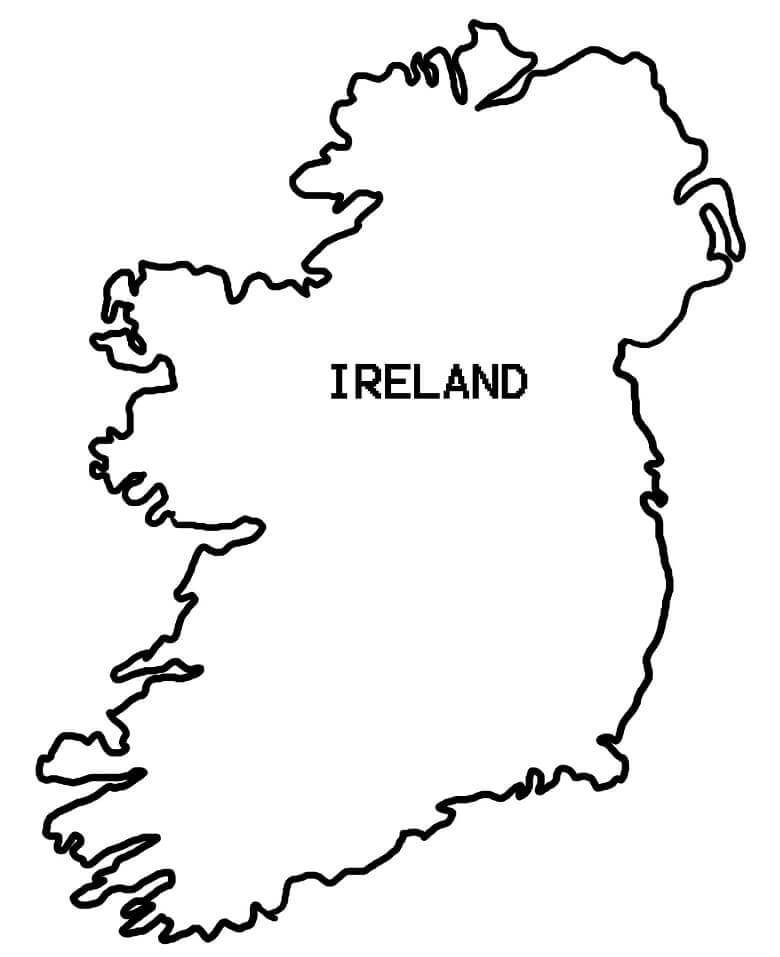 Mapa, de, Irlanda