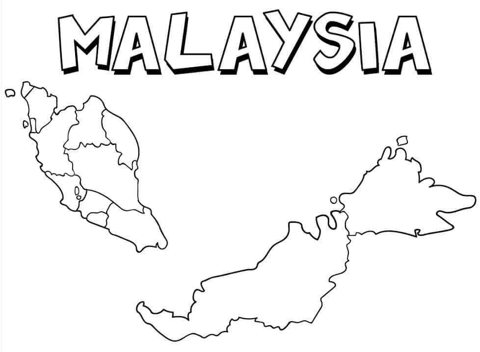 Mapa, de, Malasia