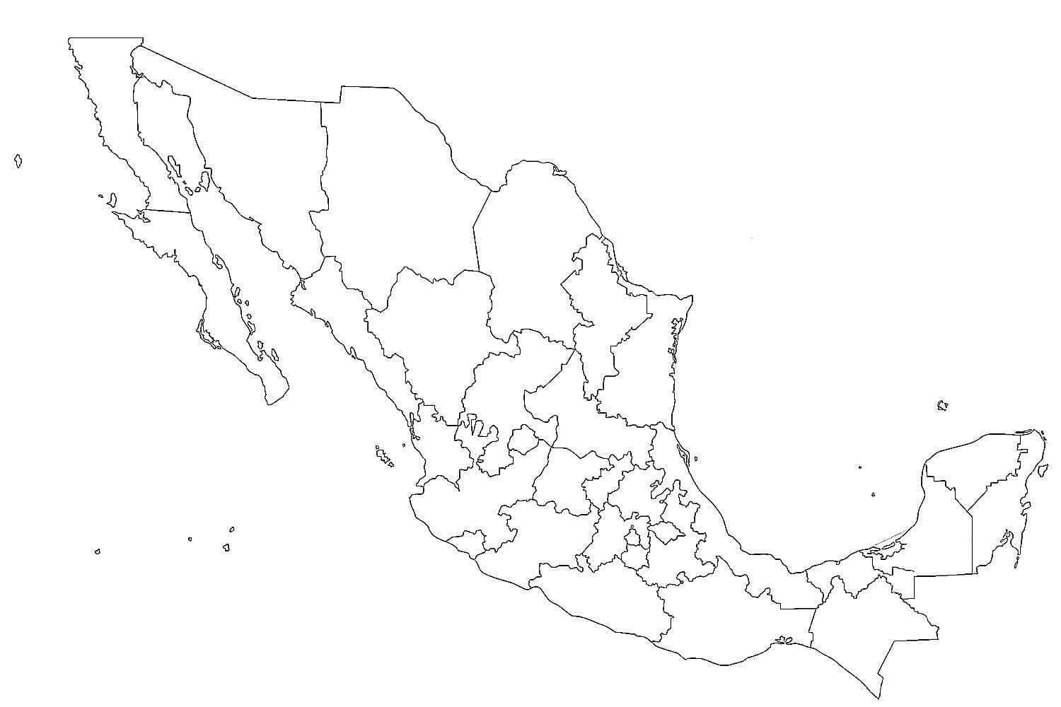 Mapa de México Imagen HD gratis