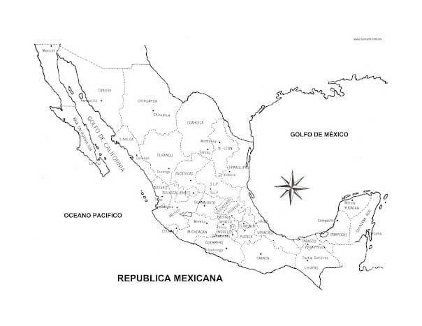 Mapa de México gratis para estudiantes