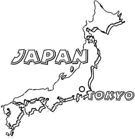 Mapa, de, japón