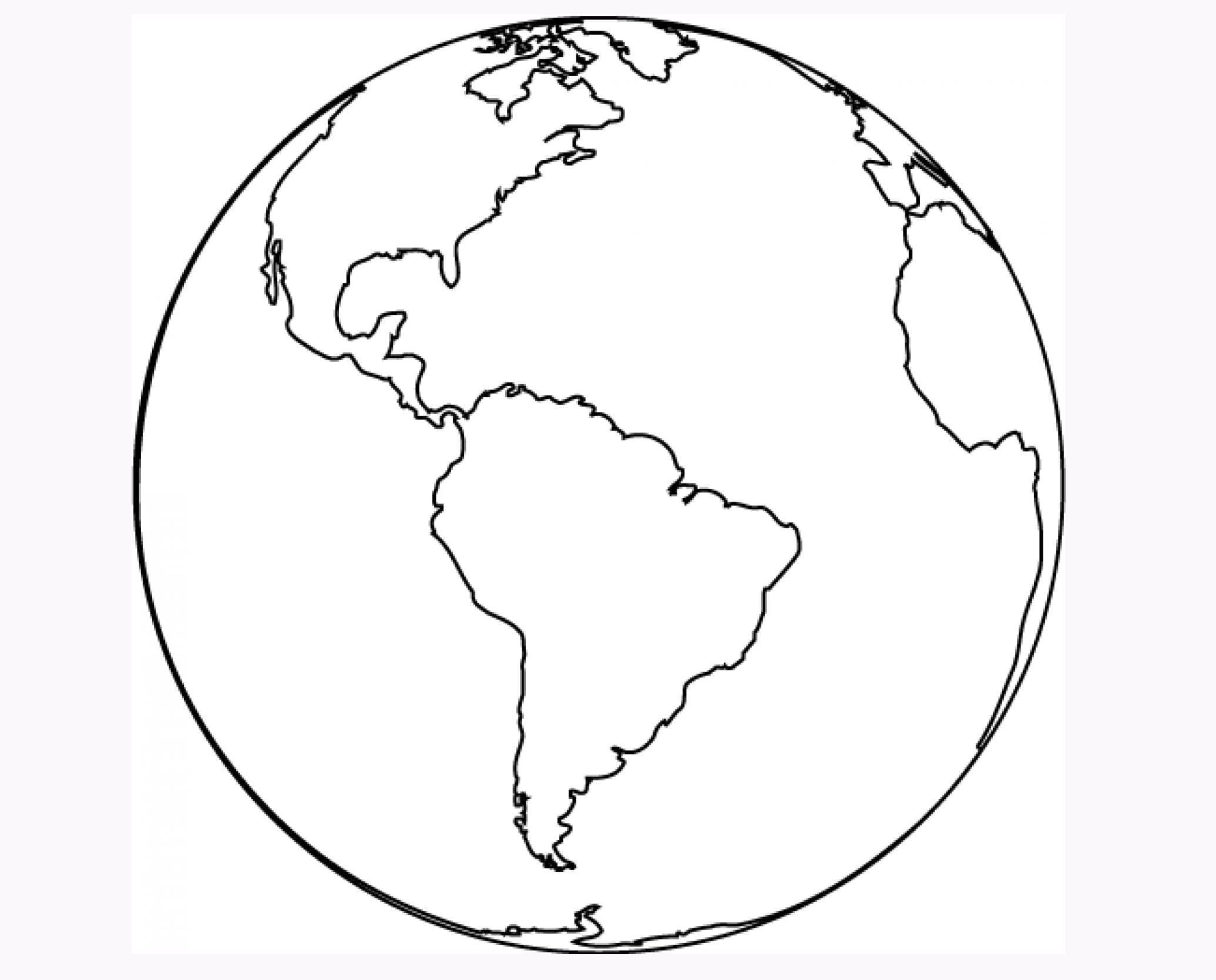 Рисунок земной шар раскраска