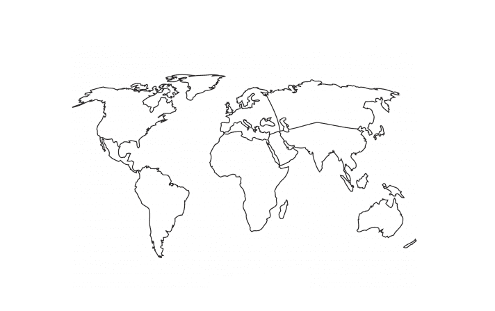 Mapa del mundo en blanco