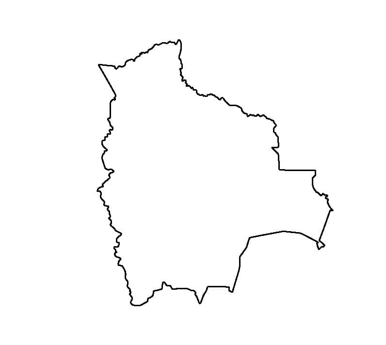 Mapa en Blanco de Bolivia