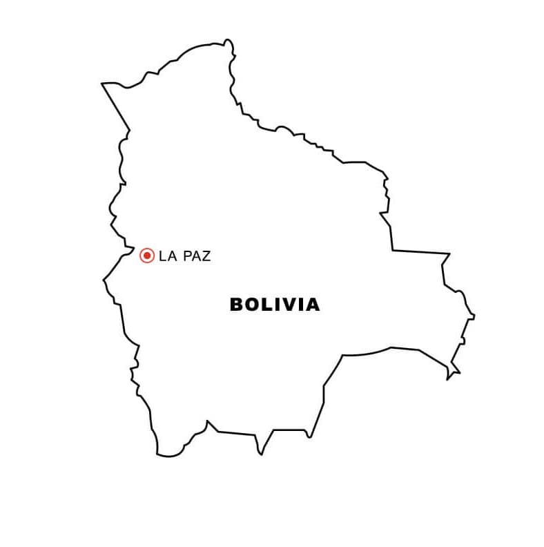 Mapa en blanco de Bolivia Imagen hd