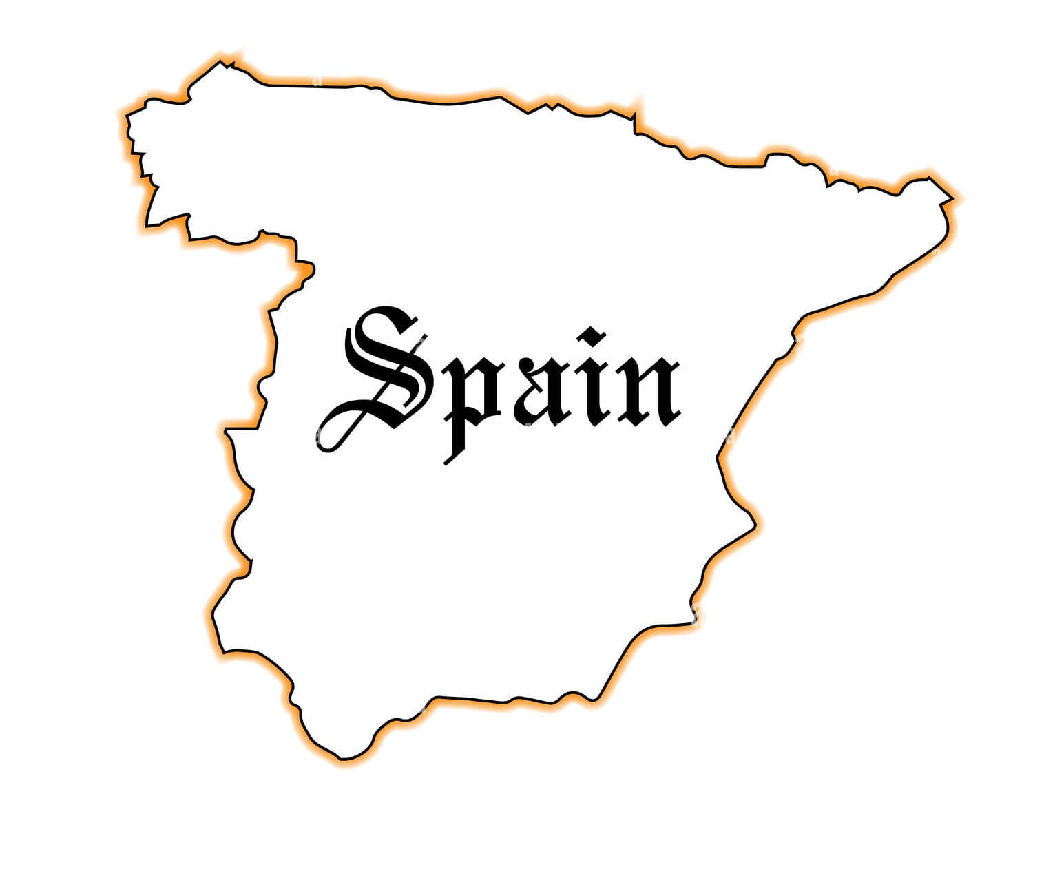 Mapa en blanco de España Esquema
