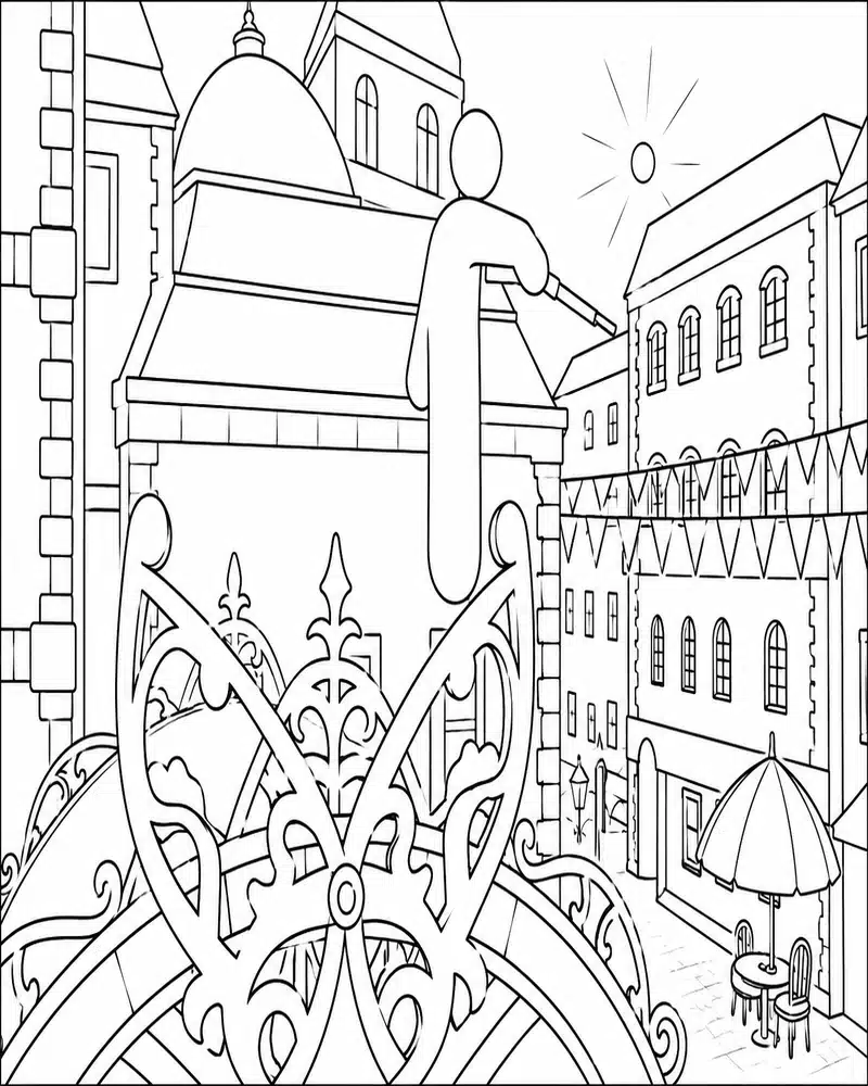 Meccha Chameleon De Pie Sobre Una Torre Ornamentada
