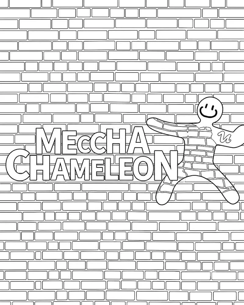 Meccha Chameleon Páginas para Colorear