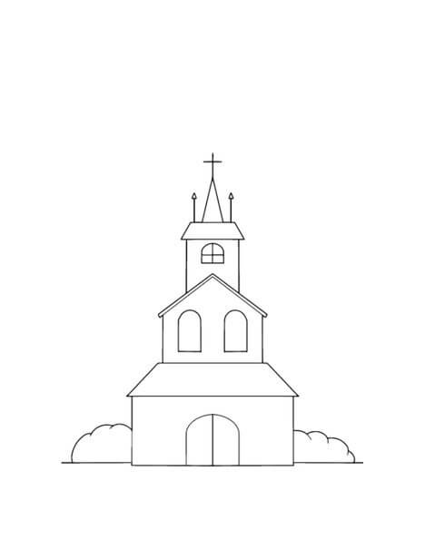  Mi Iglesia para colorear, imprimir e dibujar –ColoringOnly.Com