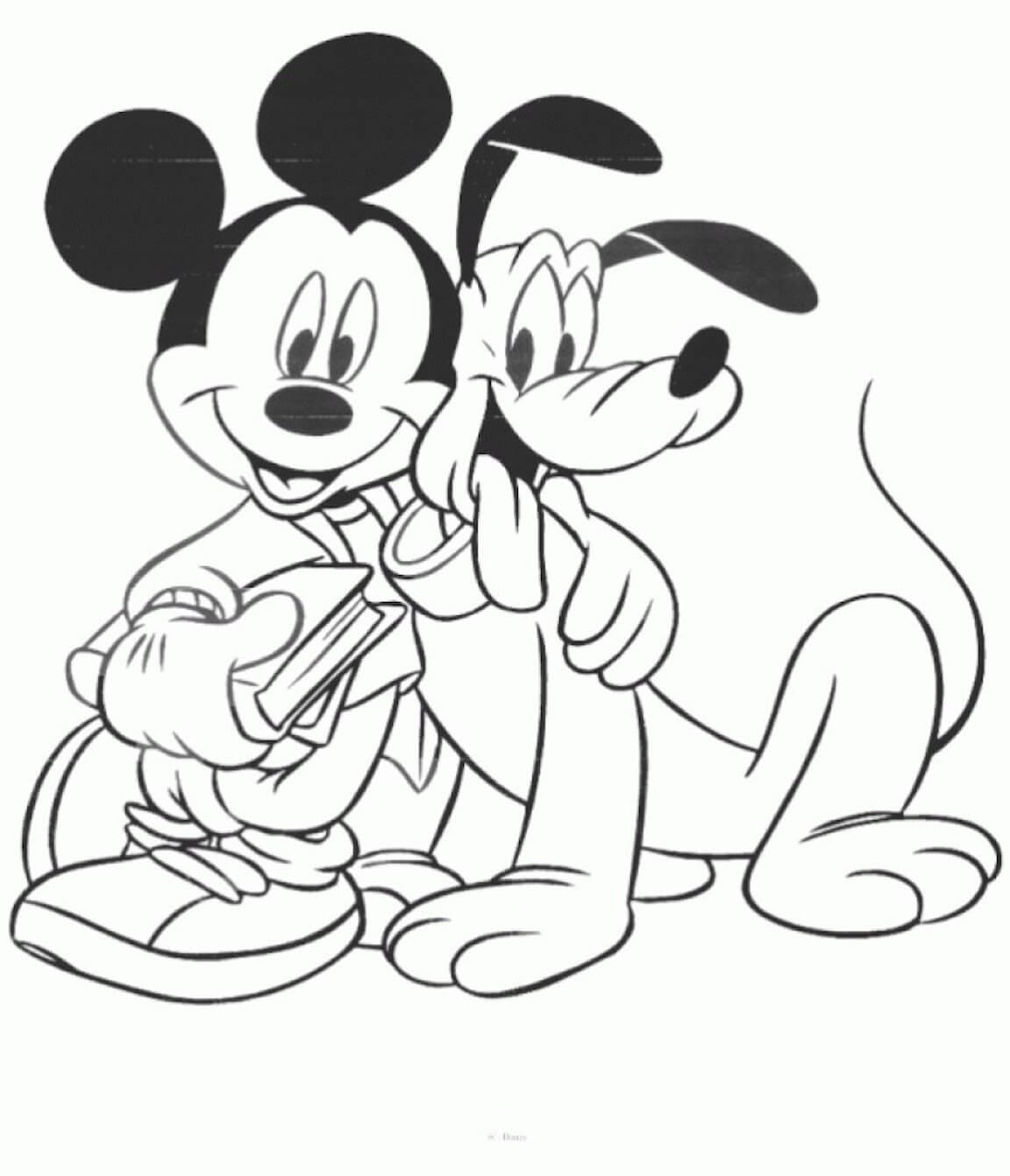 Mickey Mouse Abrazando a Plutón