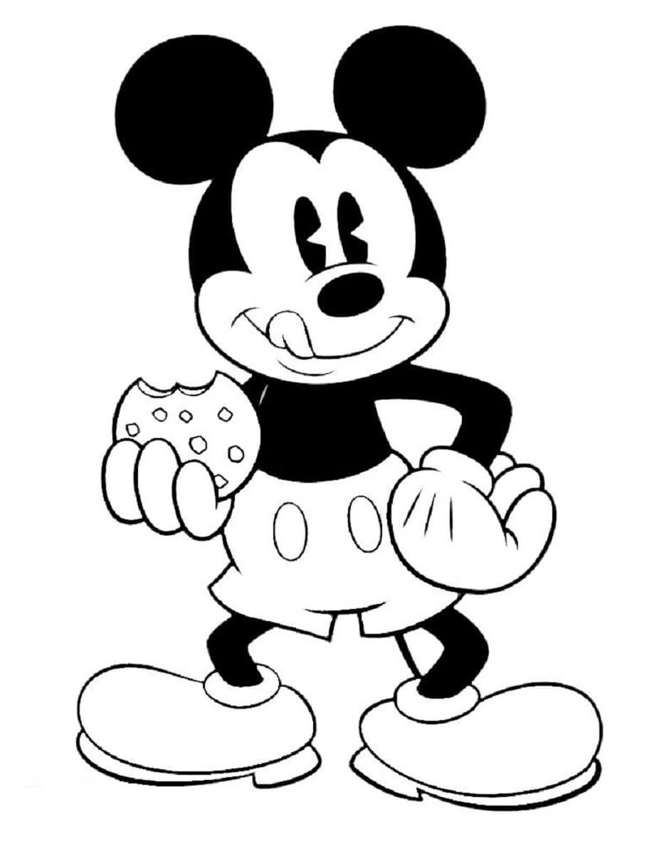 Mickey Mouse Comiendo Galleta
