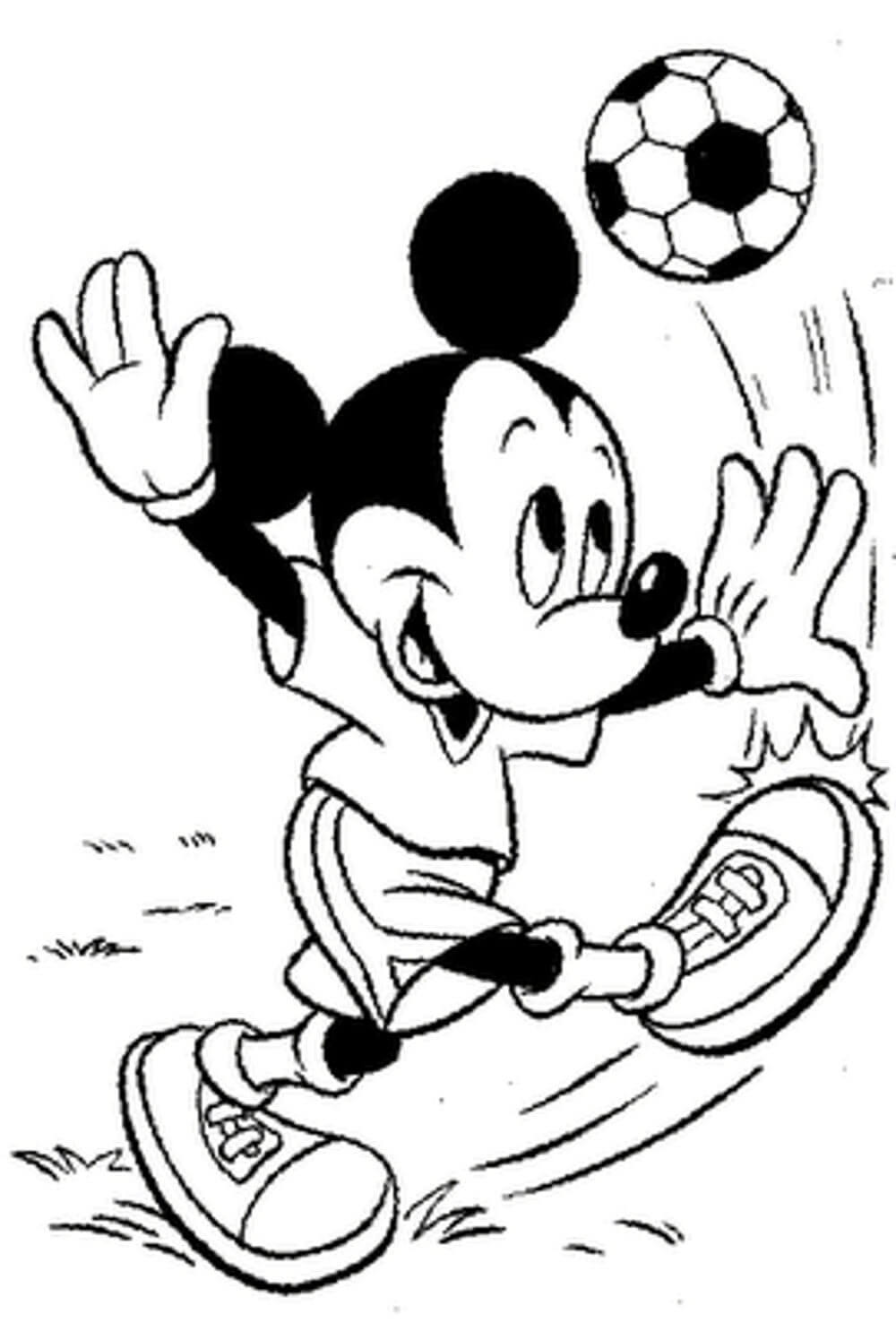 Mickey Mouse Jugando al Fútbol