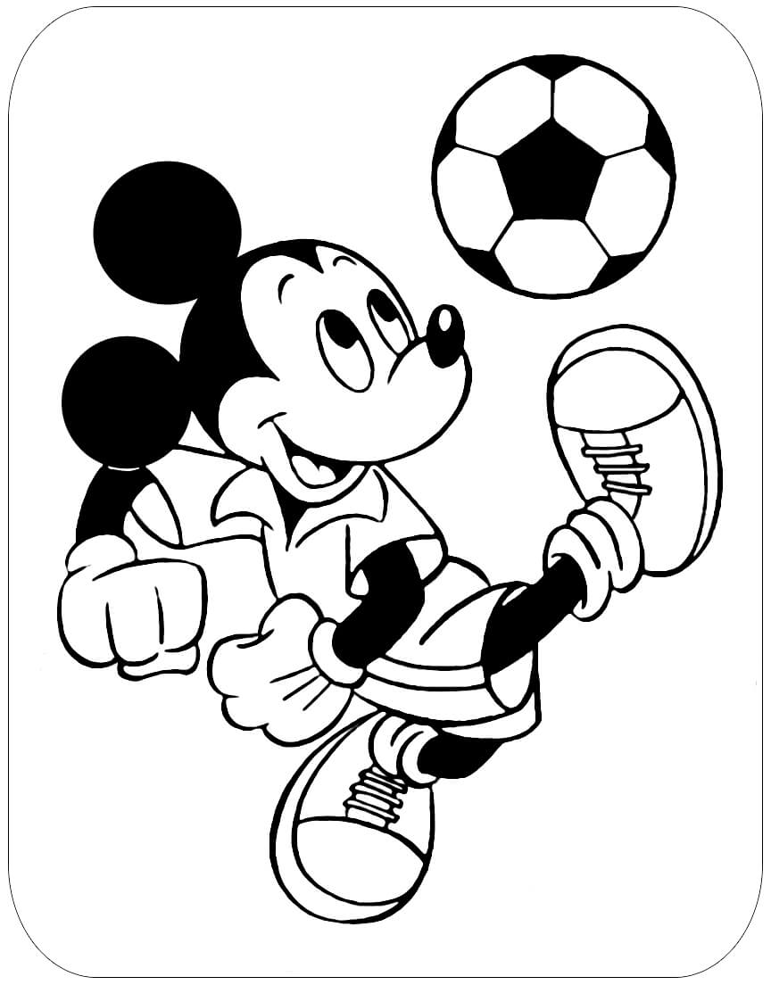 Mickey Mouse Jugando al Fútbol