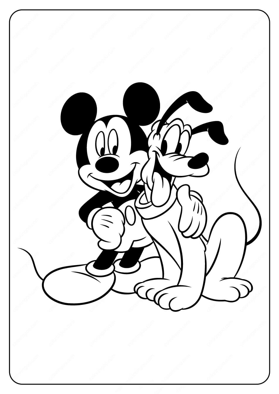 Mickey Mouse y Plutón