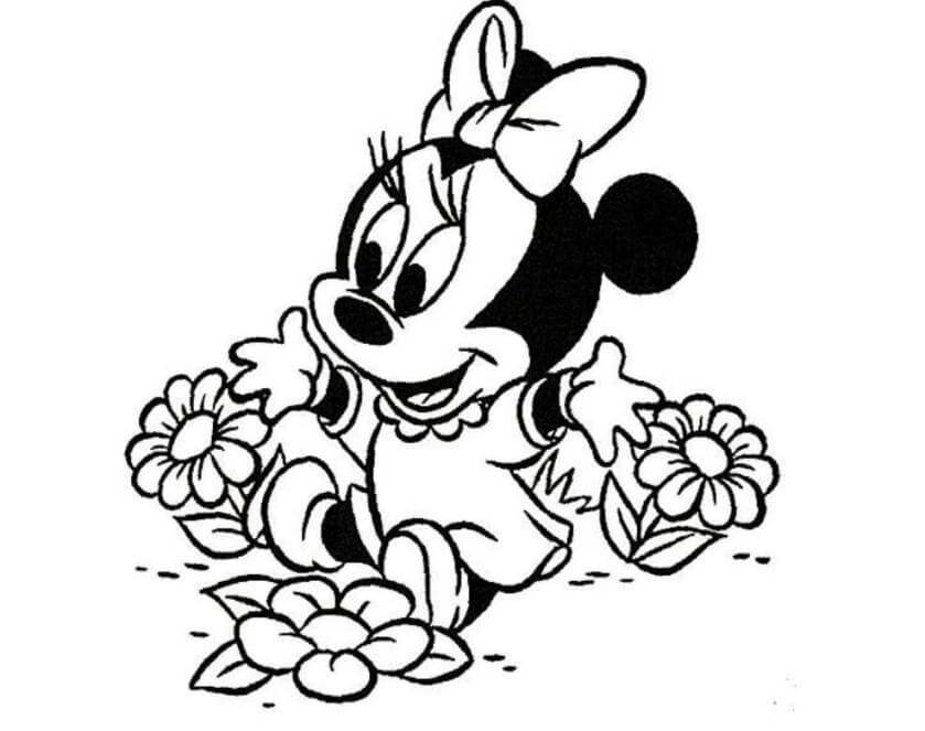 Minnie Mouse con Flores