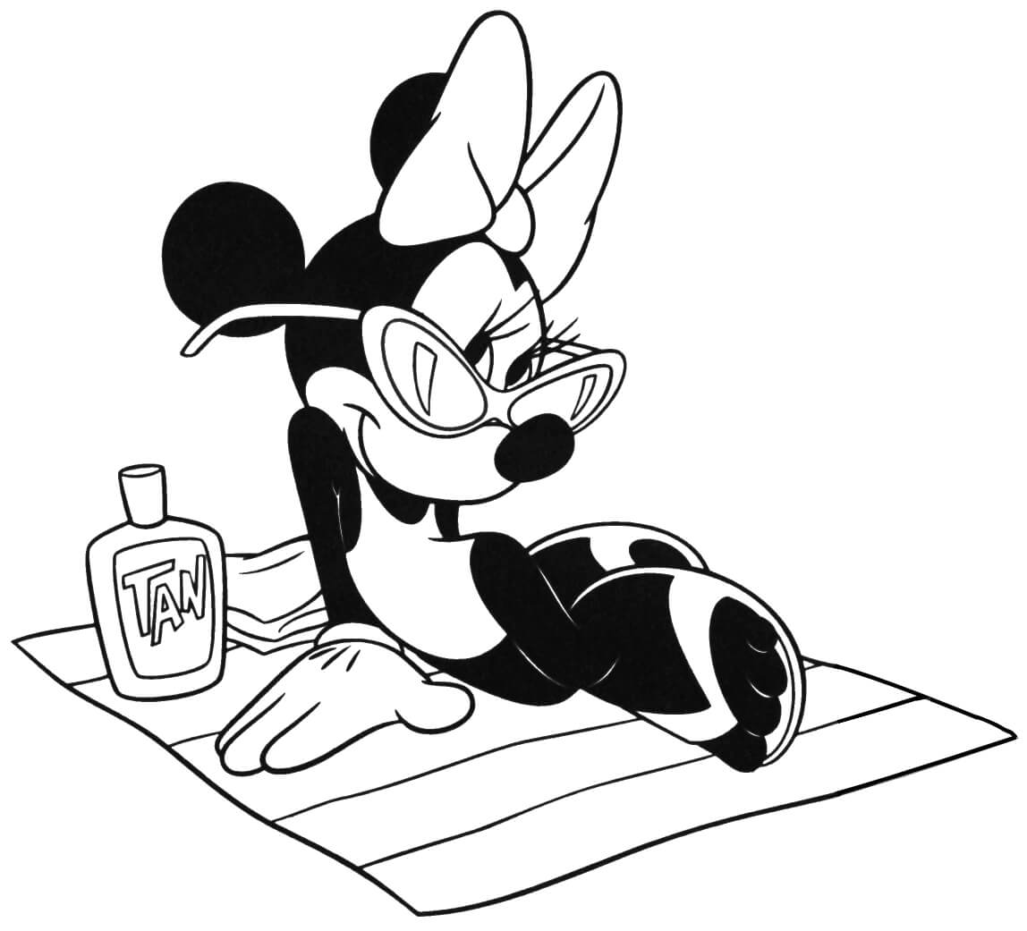 Minnie Mouse en la Playa